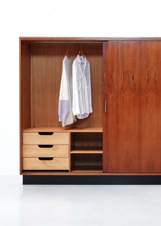 【美品】AUBERGE パブロ型ベスト LOURDES フレンチワーク 44 Alfred Hendrickx, Rosewood Wardrobe for Belform, Belgium 1960s